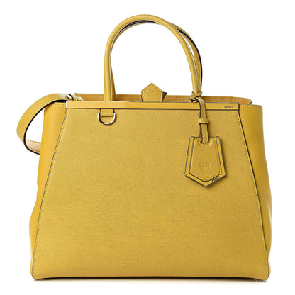 Fendi Vitello Elite Regular 2Jours Tote Mustard 1 of 11