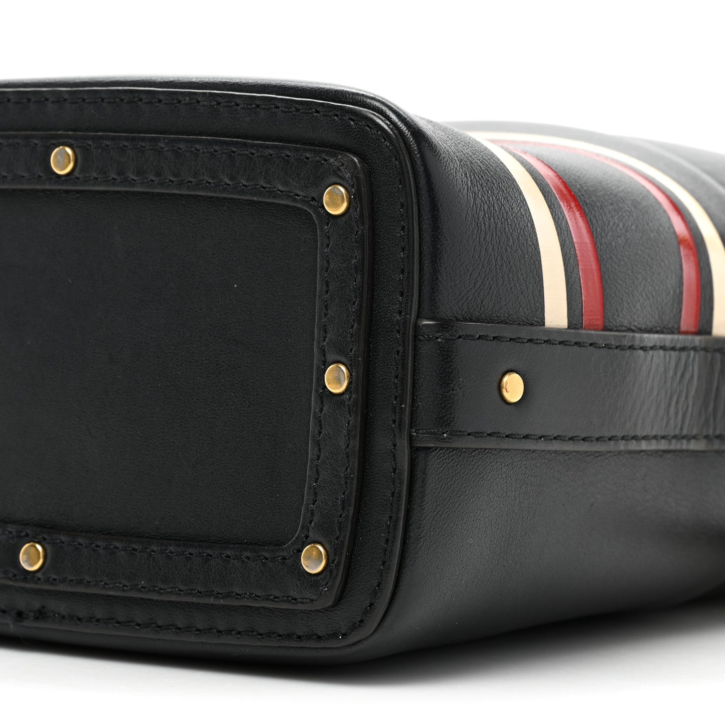 Smooth Calfskin Logo Mini Roy Bucket Bag Full Blue