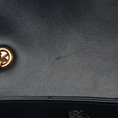 Saint Laurent Calfskin Y Quilted Monogram Small Loulou Chain Satchel Deep Marine 13 of 13