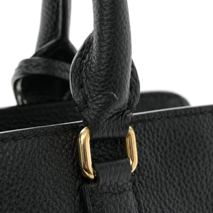 Alexander McQueen Pebbled Calfskin Small Skull Padlock Zip Around Tote Black 17 of 19