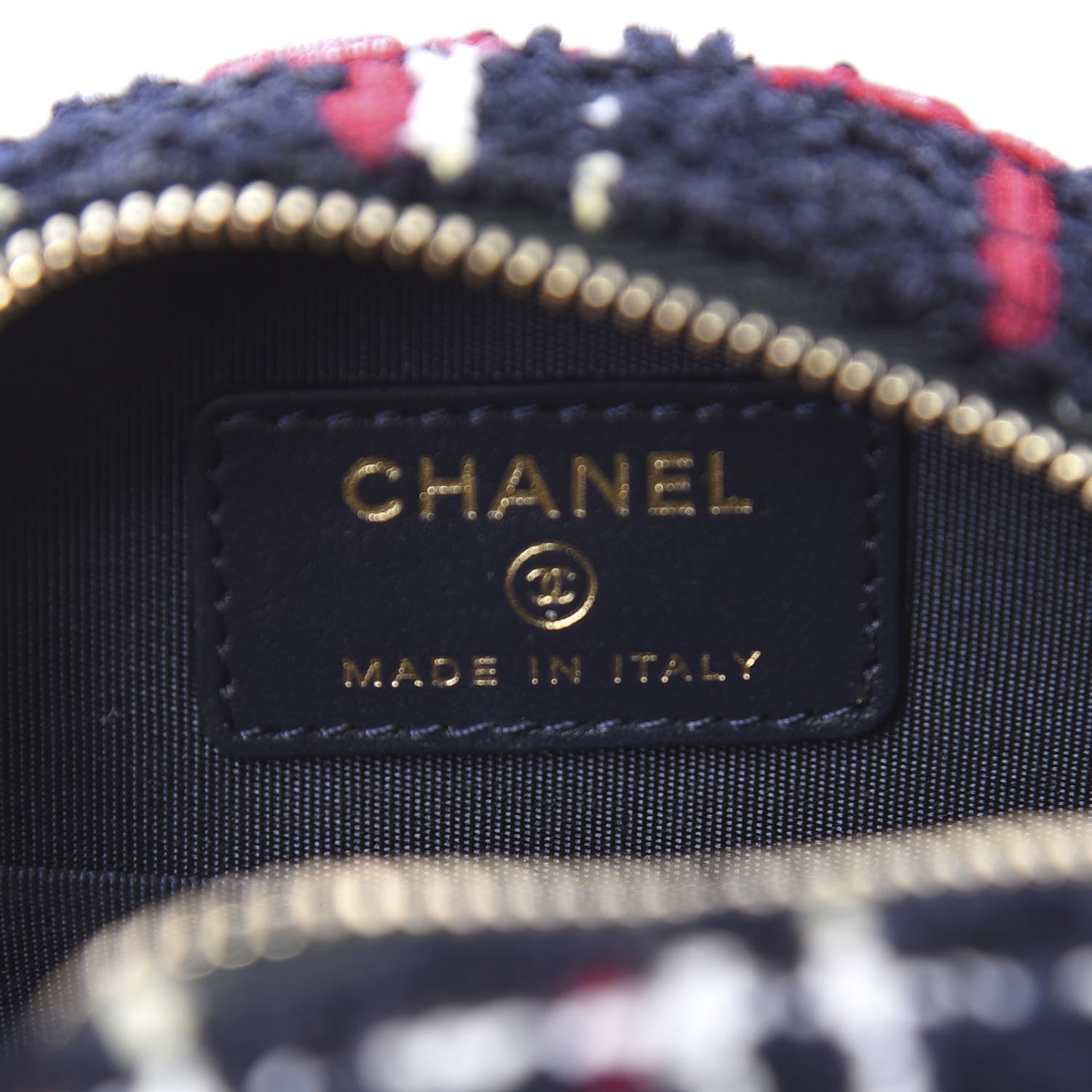 Chanel Tweed Quilted Round Filigree Clutch With Chain Navy Blue 6 of 10