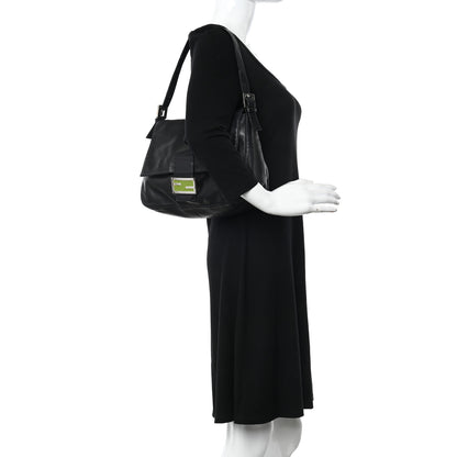 Fendi Calfskin Big Forever Mama Baguette Black 2 of 13