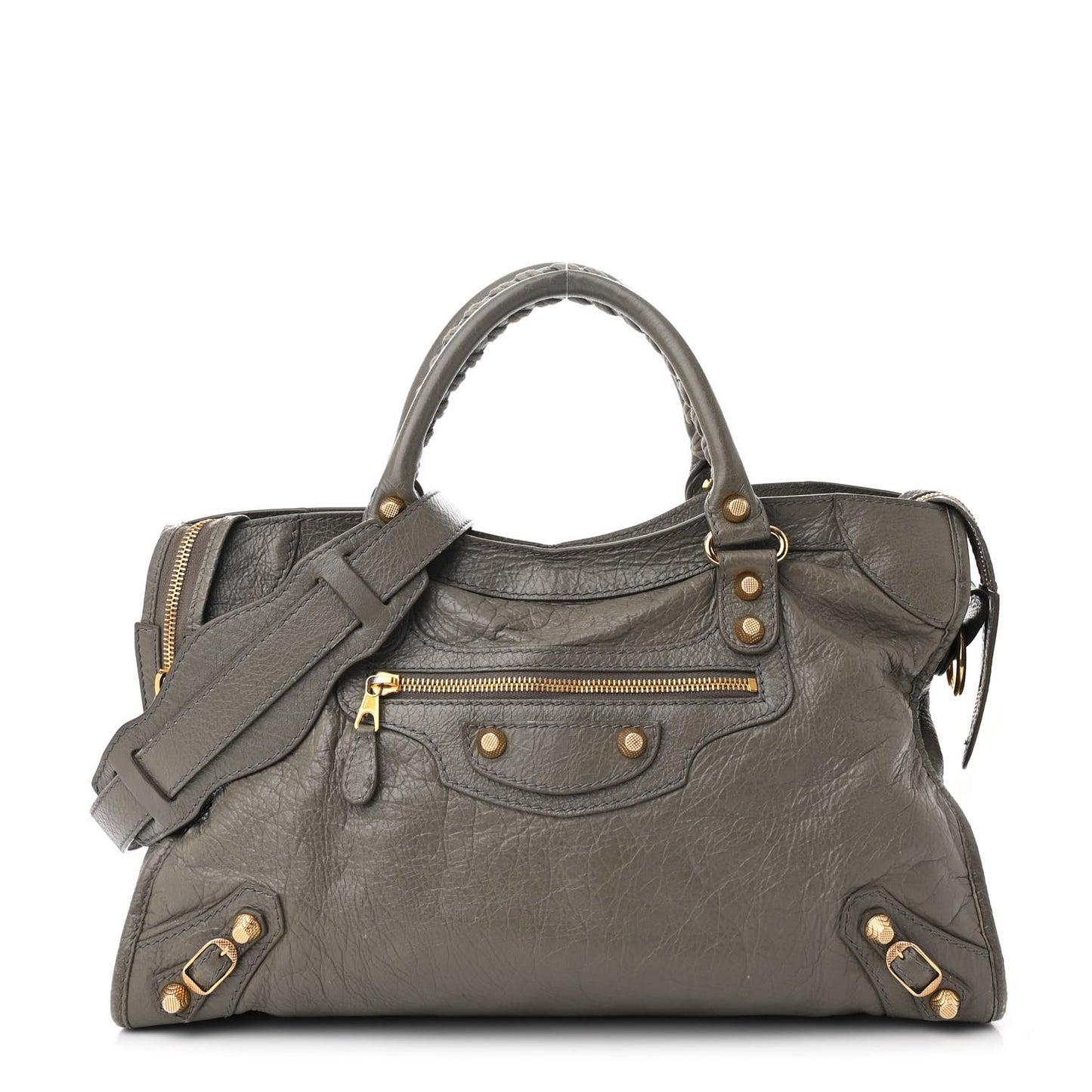 Agneau Giant 12 Gold Hardware City Beige Liege