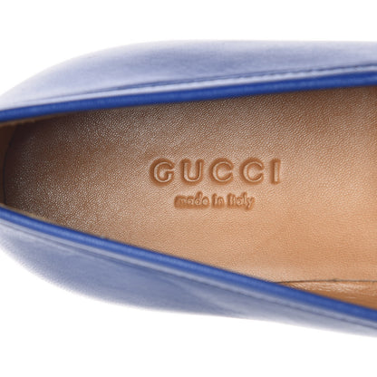 Gucci Malaga Kid Womens Jordaan Loafers 36 Electric Blue 6 of 9