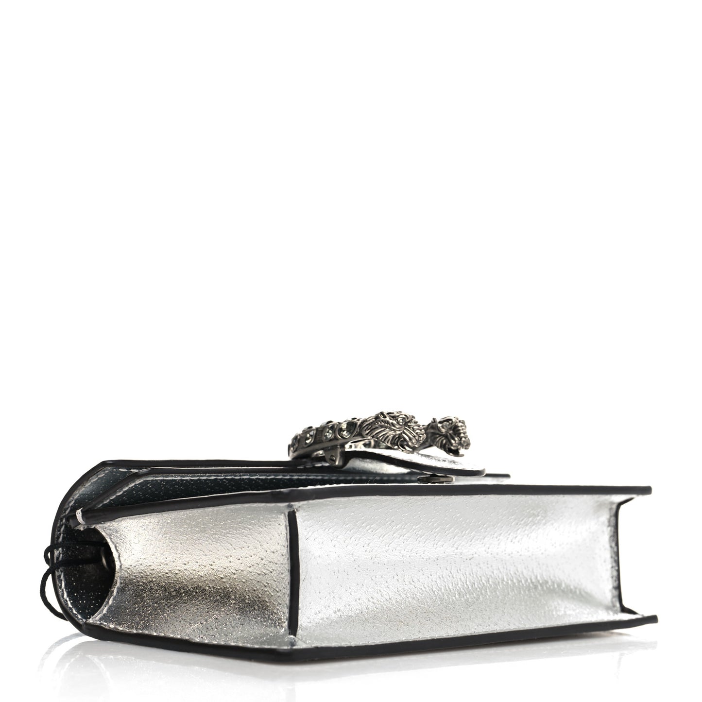 Metallic Calfskin Super Mini Dionysus Shoulder Bag Silver