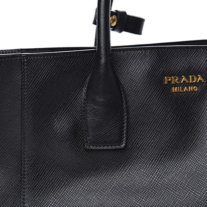 Prada Saffiano Cuir Front Pocket Tote Black 18 of 20