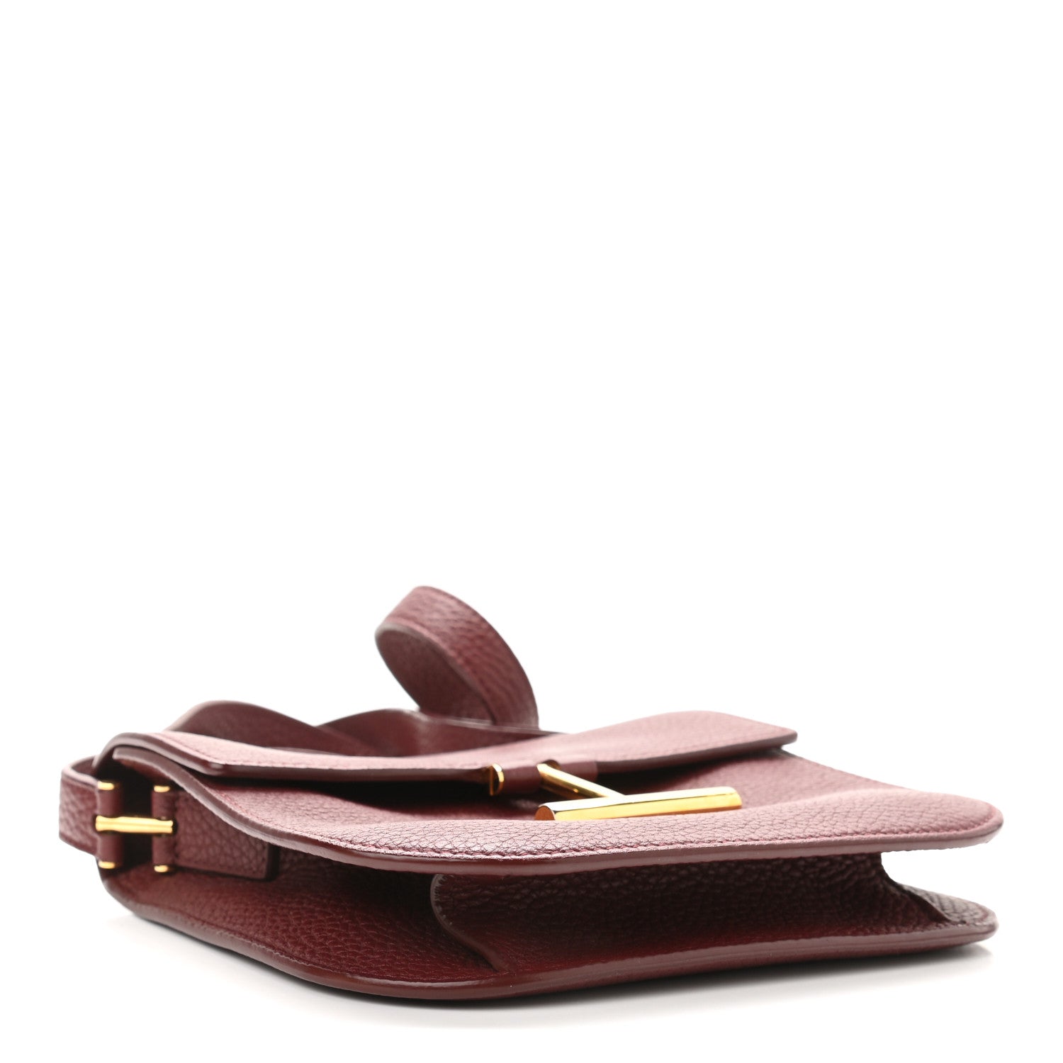 Tom Ford Calfskin Small T Clasp Tara Crossbody Bag Cabernet 4 of 10