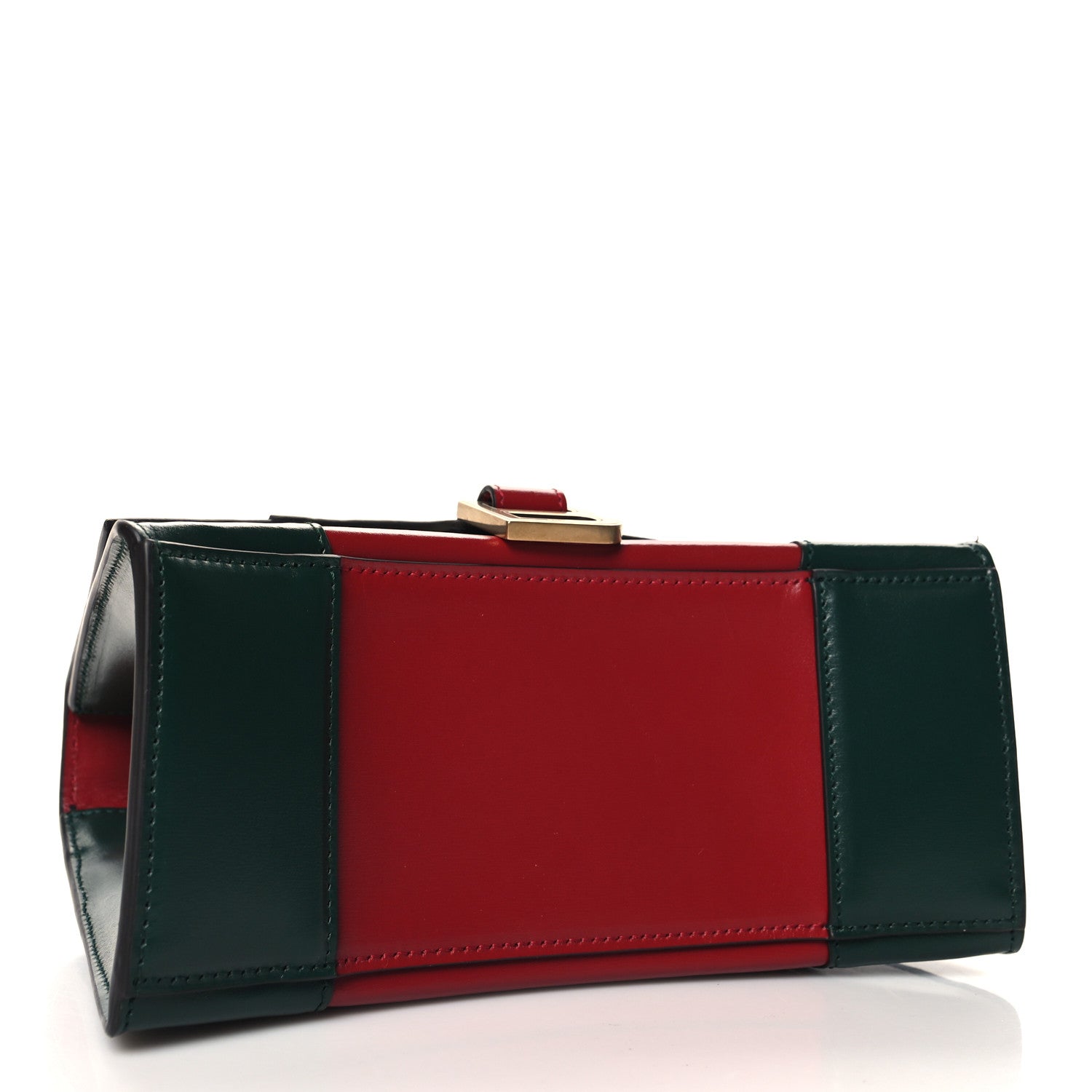 Balenciaga X GUCCI Boarded Plutone Calfskin Small Hourglass Top Handle Red Green 4 of 10