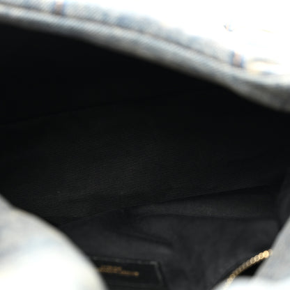 Saint Laurent Denim Quilted Small Loulou Puffer Monogram Chain Satchel Blue Cinnamon 5 of 10