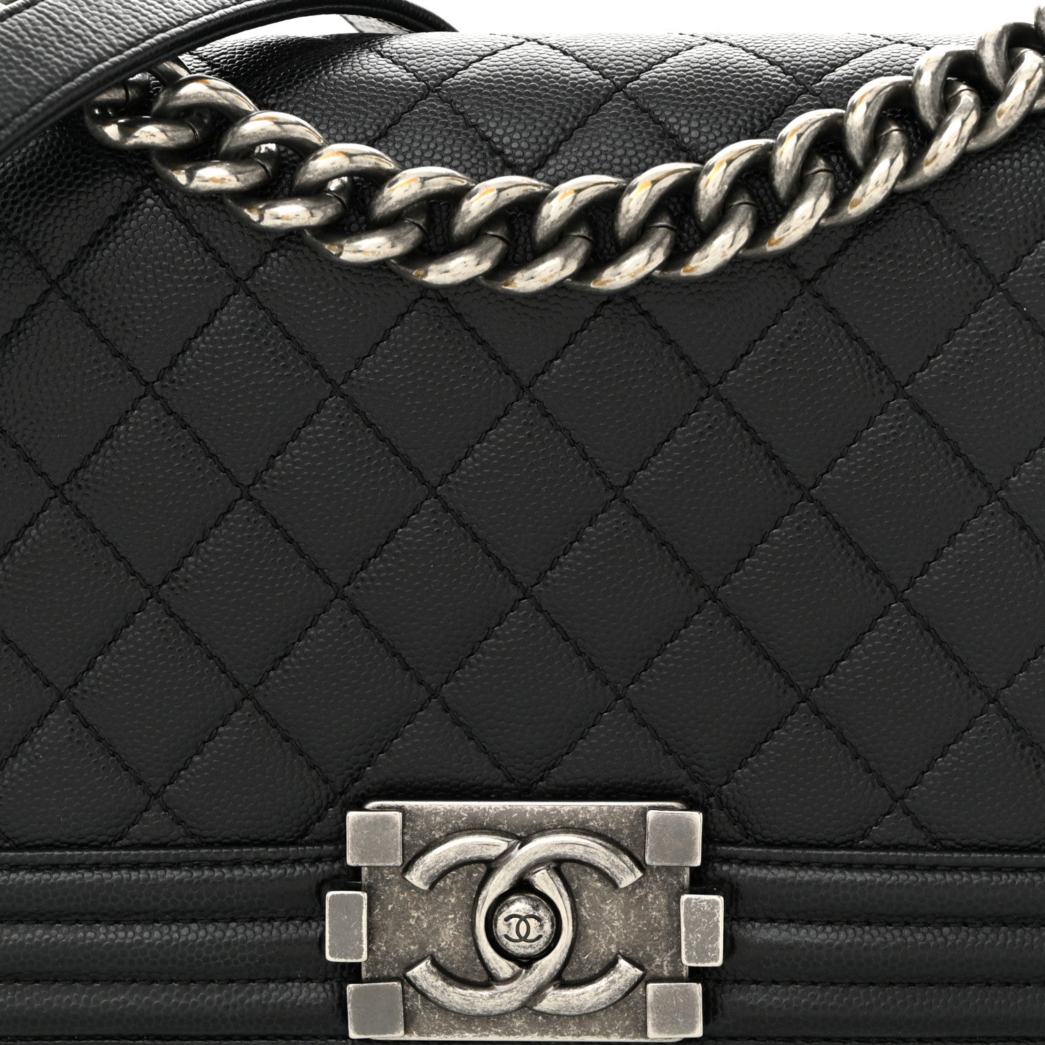 Chanel Caviar Quilted Medium Boy Flap Black 8 of 11