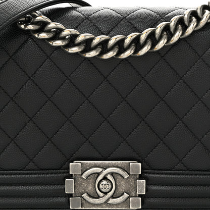 Chanel Caviar Quilted Medium Boy Flap Black 8 of 11