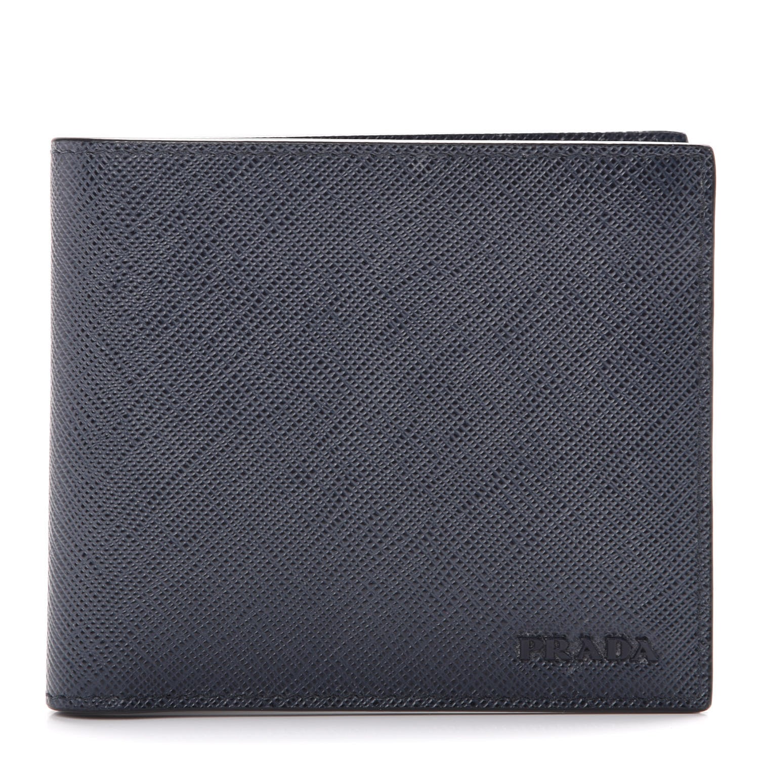 Prada Saffiano Bi-Fold Wallet Baltico 1 of 7
