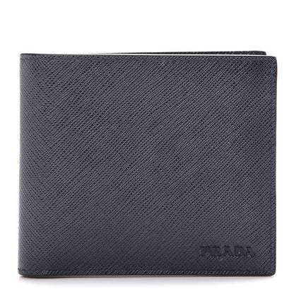 Prada Saffiano Bi-Fold Wallet Baltico 1 of 7