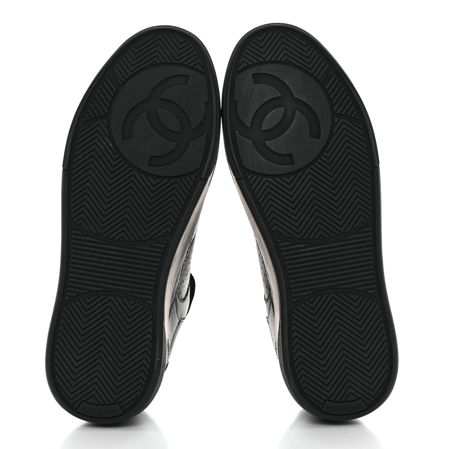 Chanel Calfskin CC Womens Sneakers 35 Black 1568815