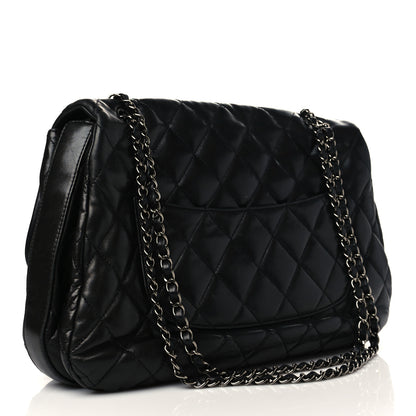 Chanel Lambskin Quilted Chanel 3 Maxi Flap Bag Black 2 of 6