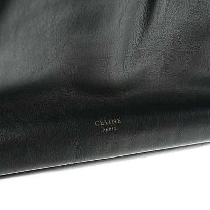 Celine Calfskin Pleated French Lock Clutch Black 7 of 7