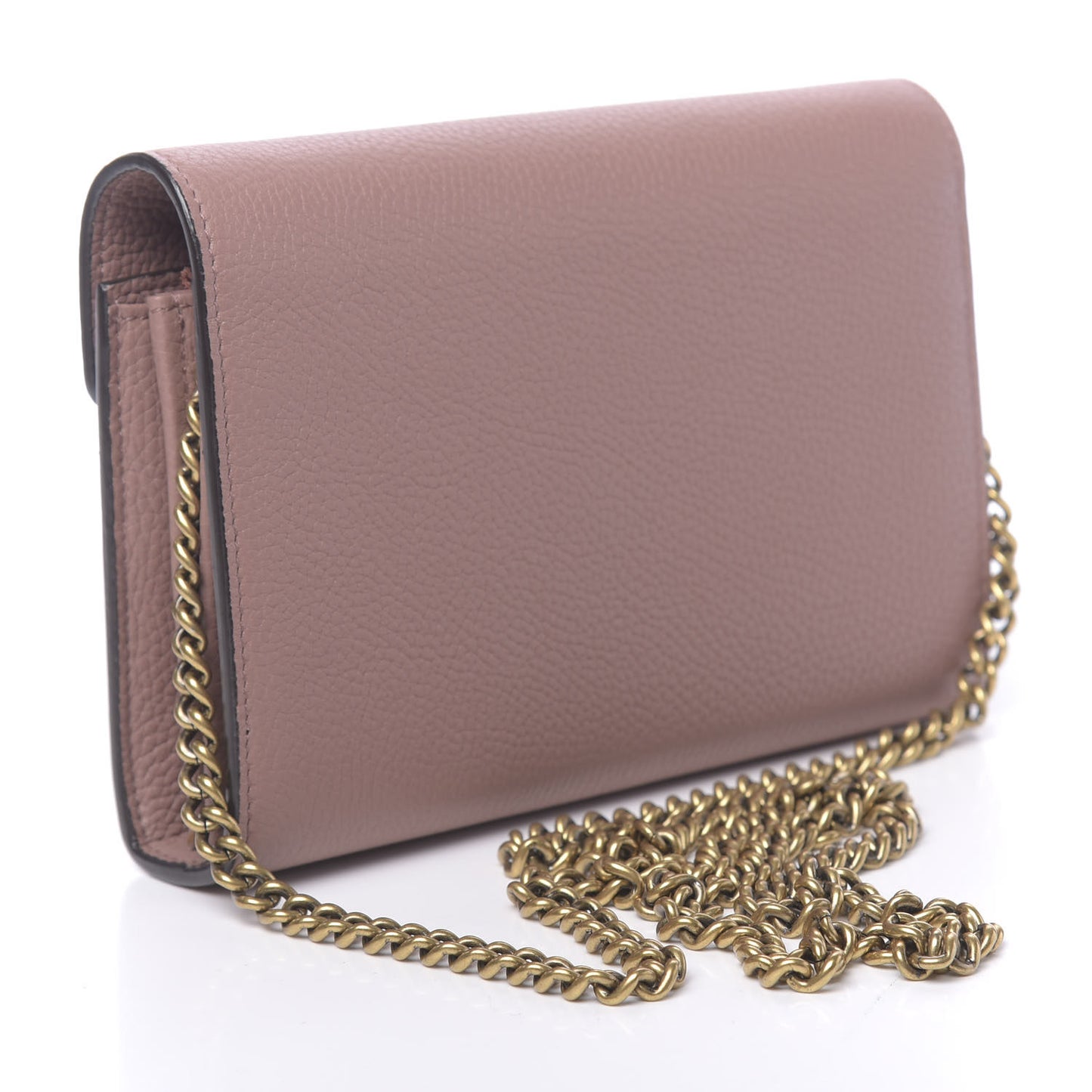 Cellarius Calfskin GG Marmont Chain Wallet Rosy Phard