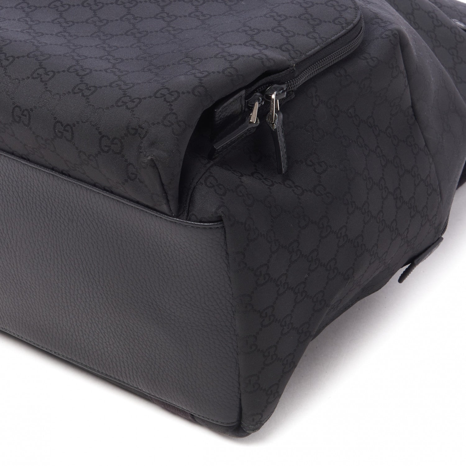Gucci Nylon Monogram Medium Backpack Black 5 of 9