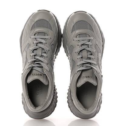 Gucci New Nappa Sombre Interlocking G Ripple Mens Platform Sneakers 8 Grey Sky 2 of 9