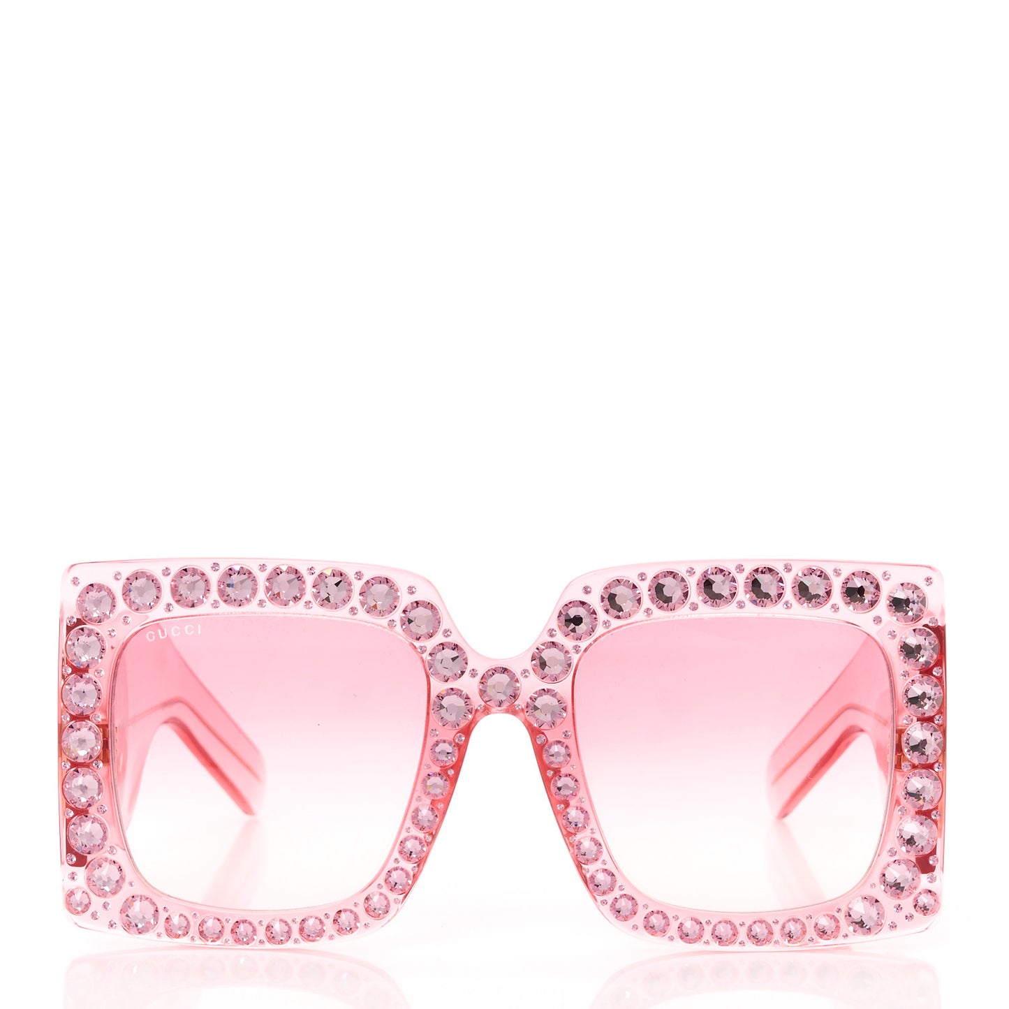 Acetate Crystal Oversize Sunglasses GG0145S Pink