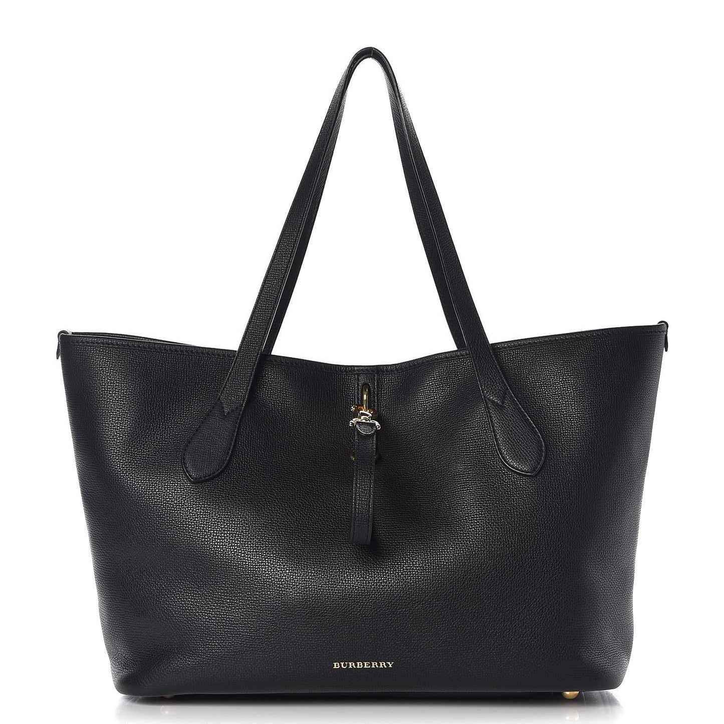 Grainy Calfskin Medium Honeybrook Tote Black
