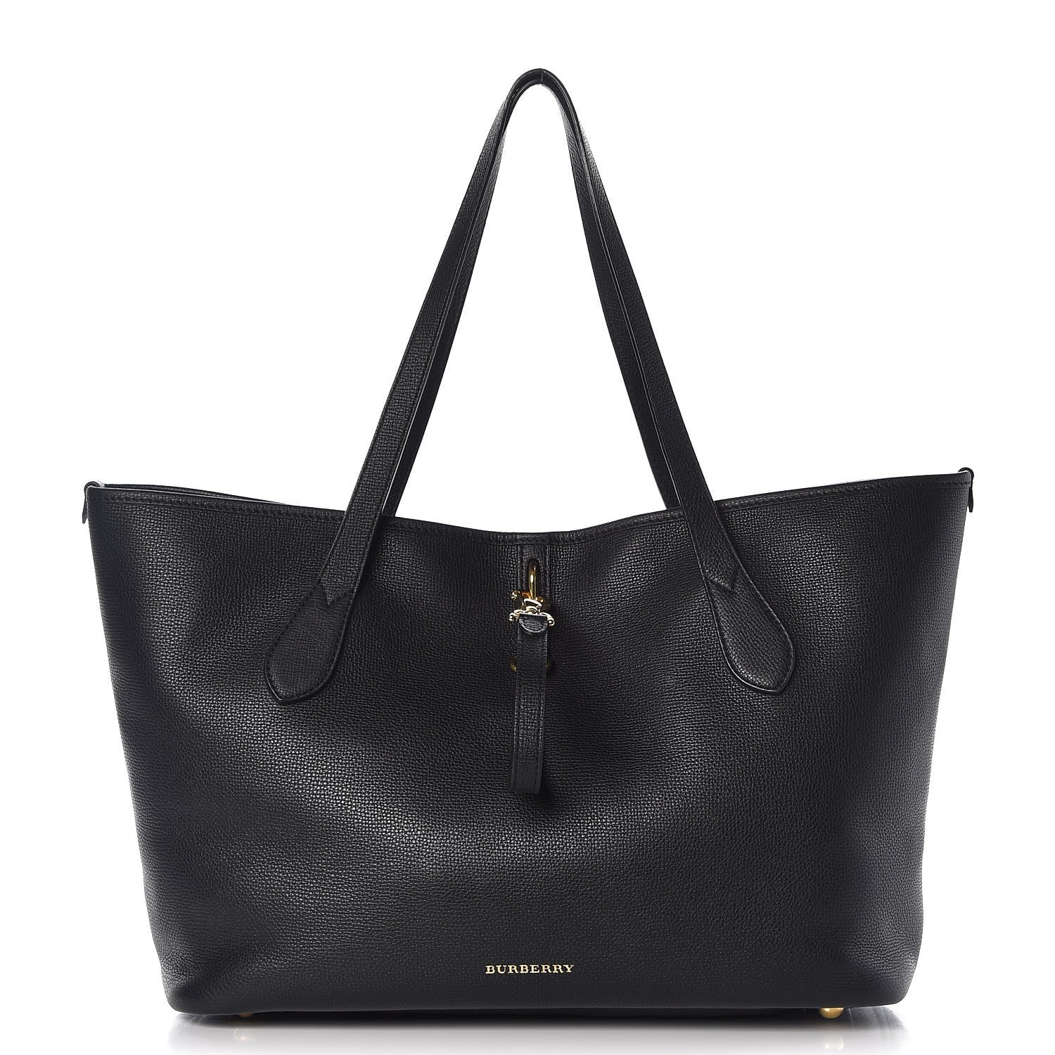 Burberry Grainy Calfskin Medium Honeybrook Tote Black 1 of 11