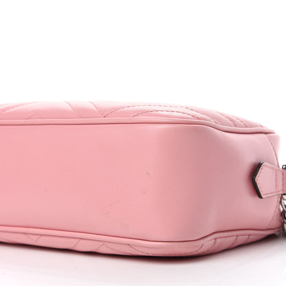Gucci Calfskin Matelasse Small GG Marmont Chain Shoulder Bag Wild Rose 7 of 11
