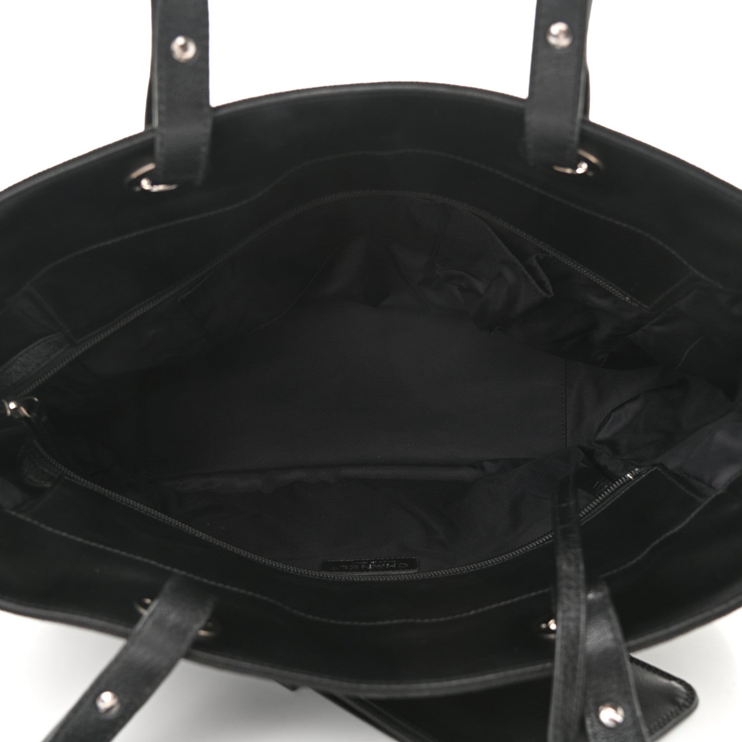 Chanel Coated Canvas Quilted Large Paris Biarritz Tote Black 5 of 10