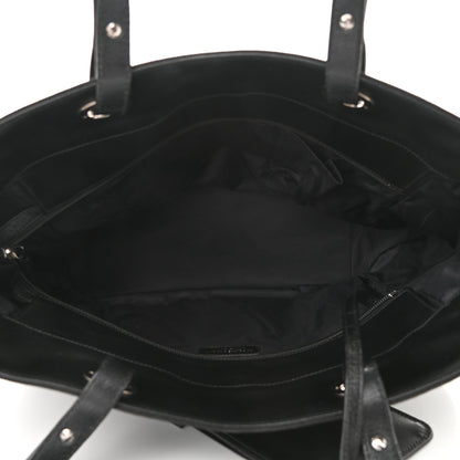 Chanel Coated Canvas Quilted Large Paris Biarritz Tote Black 5 of 10