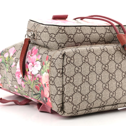 Gucci GG Supreme Monogram Blooms Small Single Buckle Backpack Beige Multicolor Dry Rose 9 of 10