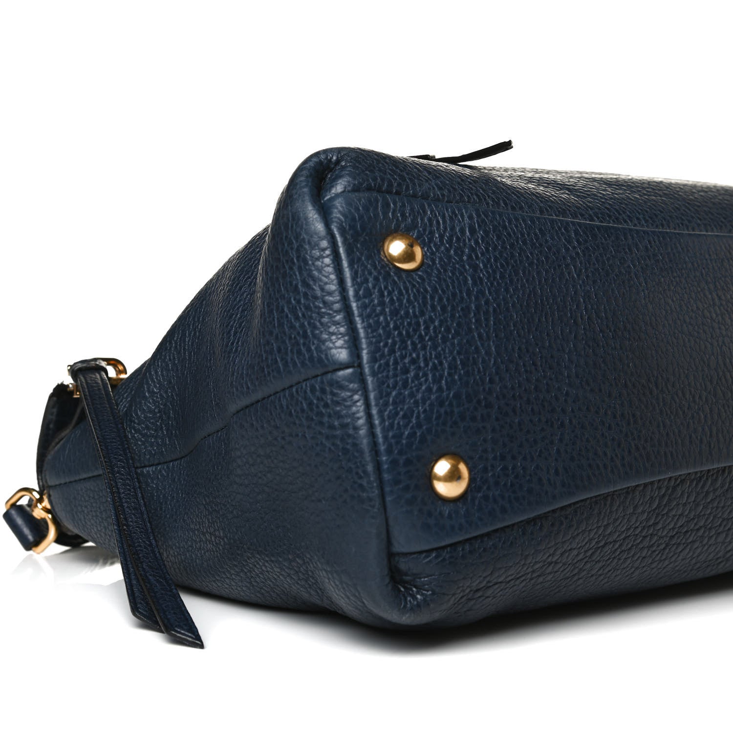 Miu Miu Goatskin Madras Zip Crossbody Bag Navy 9 of 14