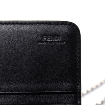 Fendi Vitello Liberty Fun Fair Studded Continental Wallet On Chain Black Multicolor 6 of 11