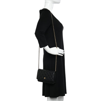 Chanel Lambskin Quilted Wallet On Chain WOC Black 2 of 12