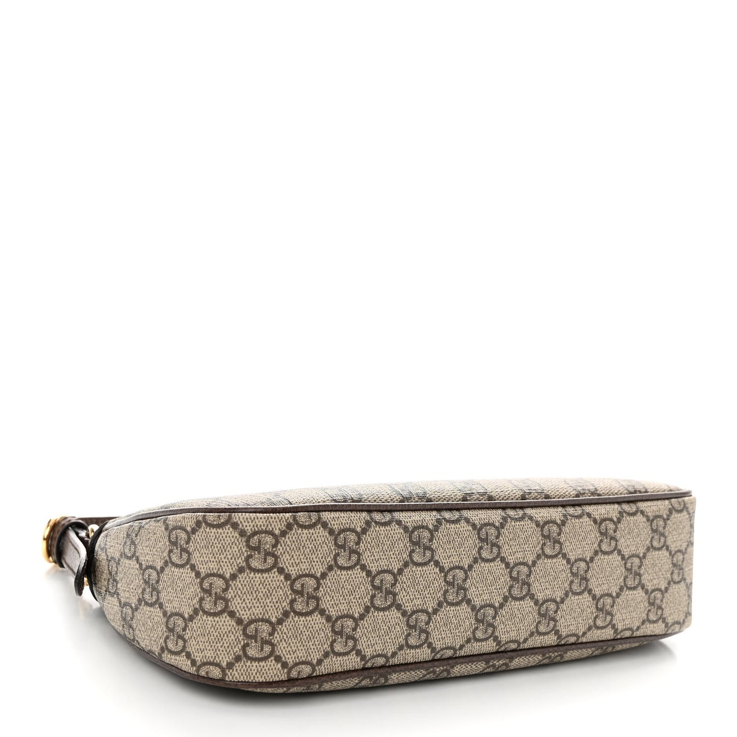 GG Supreme Monogram Textured Dollar Calfskin Small Ophidia Hobo Beige Ebony New Acero