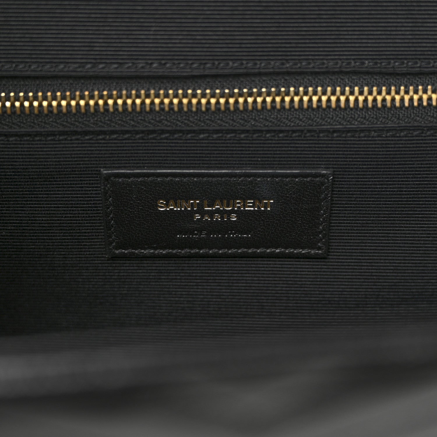 Saint Laurent Grain De Poudre Matelasse Chevron Large Monogram Satchel Black 6 of 13