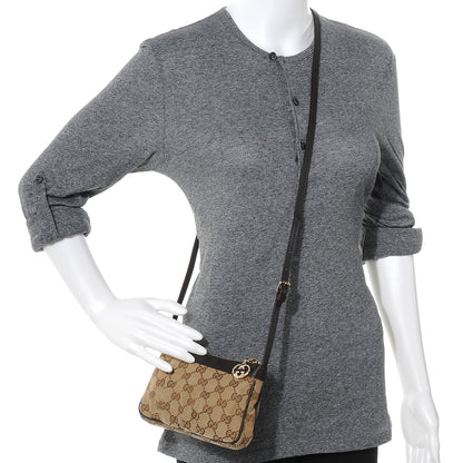 Gucci Monogram GG Heart Charm Crossbody Pochette Ebony 2 of 7