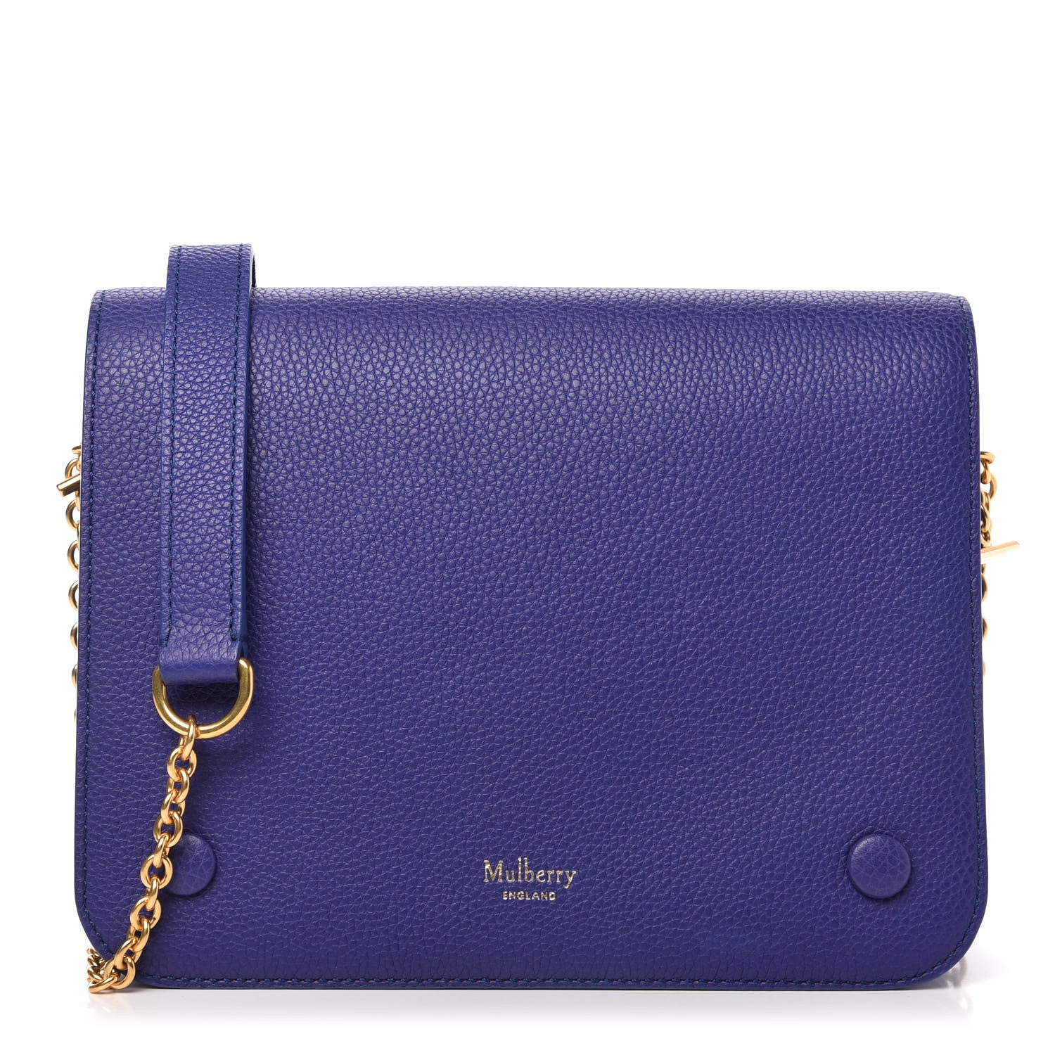 Mulberry Classic Grain Calfskin Small Clifton Flap Indigo 1 of 11