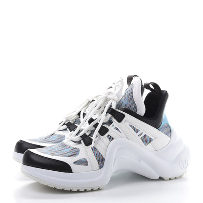Louis Vuitton Calfskin Nylon LV Pop Archlight Sneaker 40 Blue 3 of 9