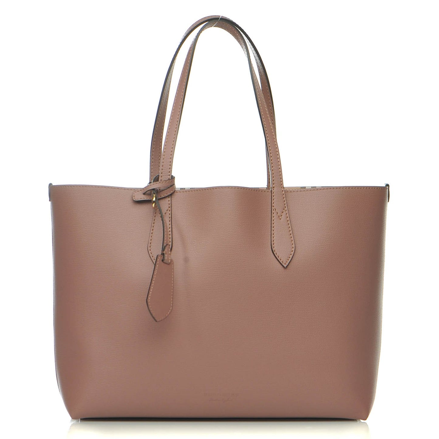 Grainy Calfskin Medium Lavenby Reversible Tote Mauve