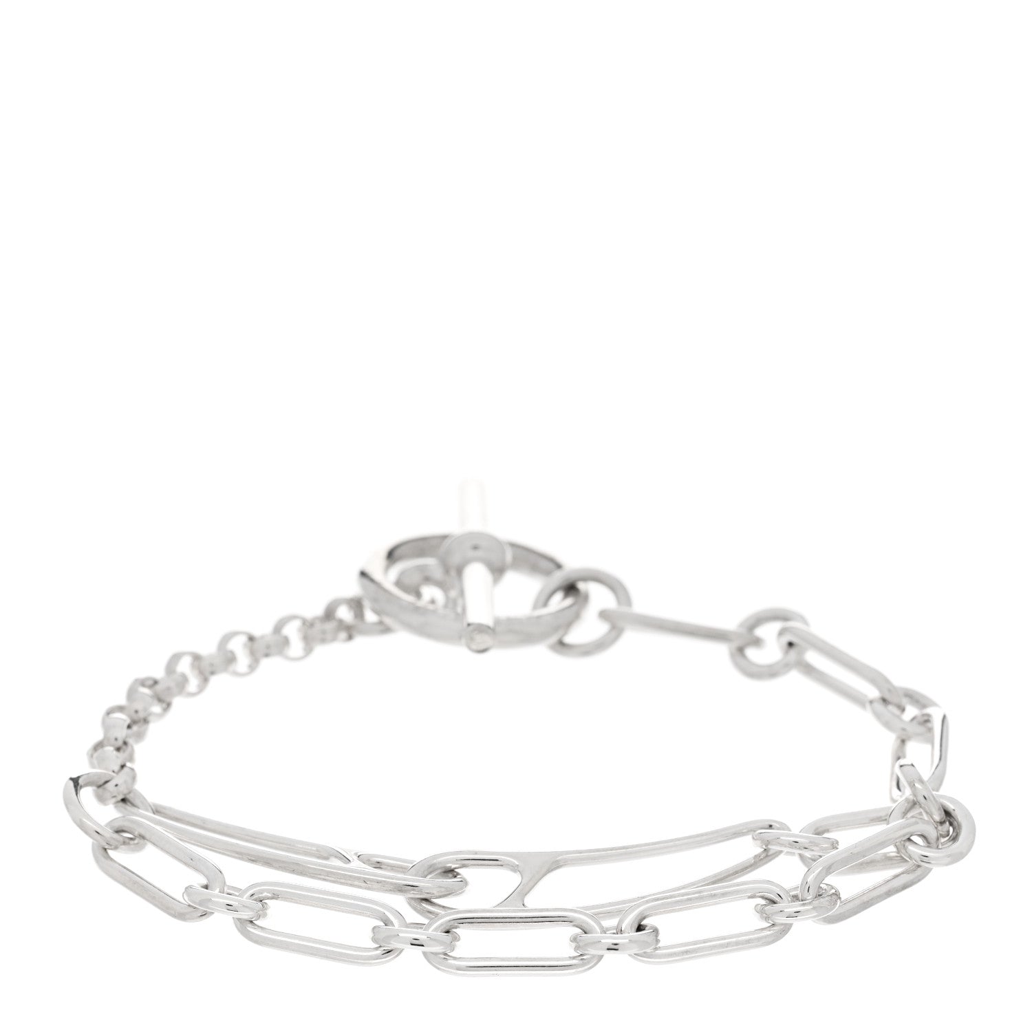 Hermes Sterling Silver Chaine d'Ancre Punk Bracelet ST 1 of 4