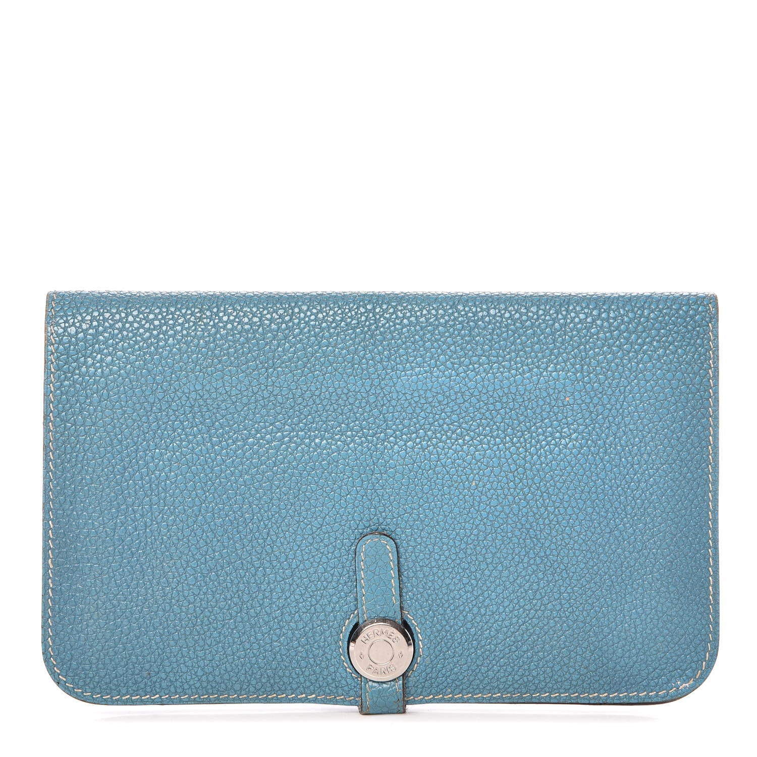Hermes Togo Dogon Duo Wallet Blue Jean 1 of 24