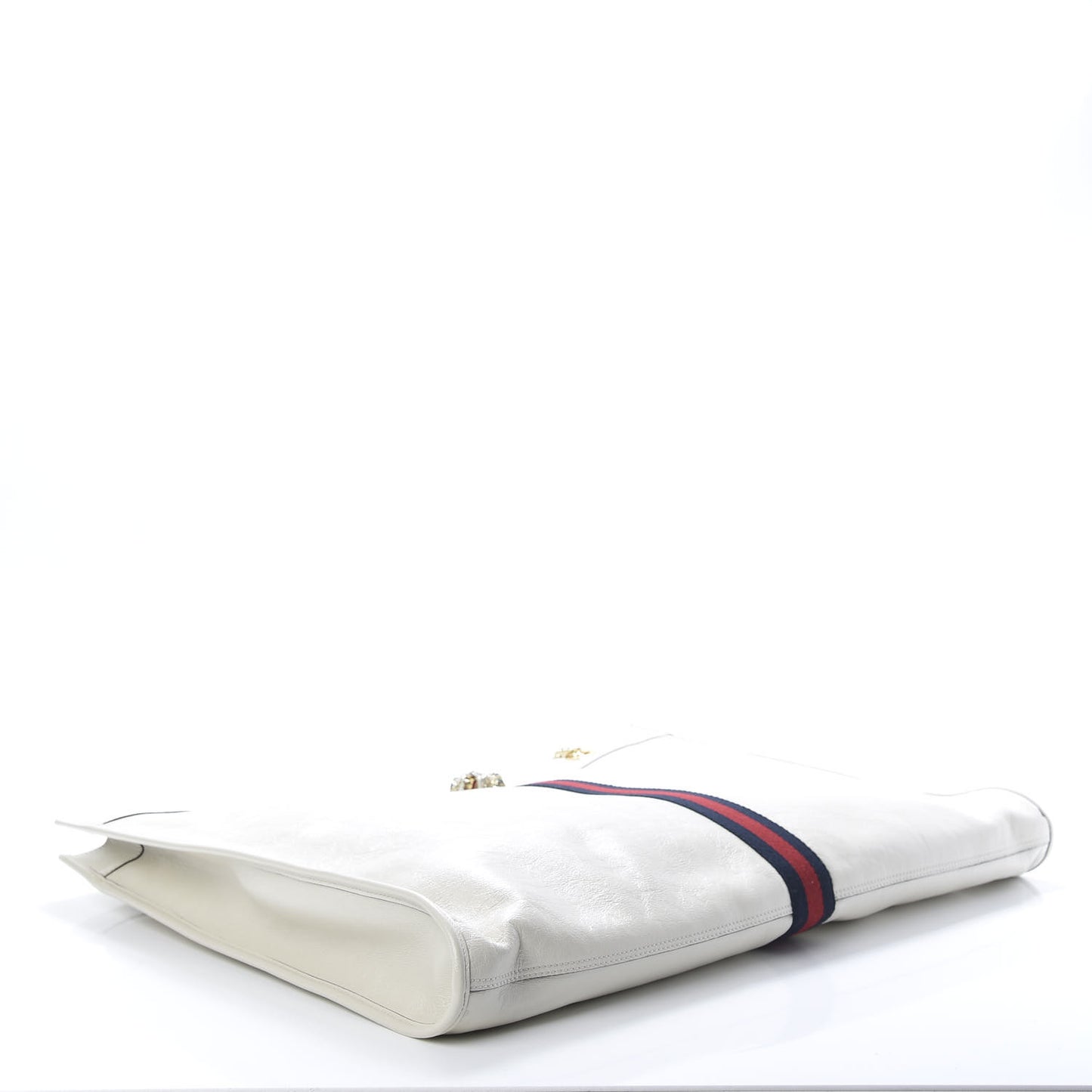 Calfskin Maxi Rajah Chain Tote White