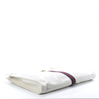 Gucci Calfskin Maxi Rajah Chain Tote White 4 of 10