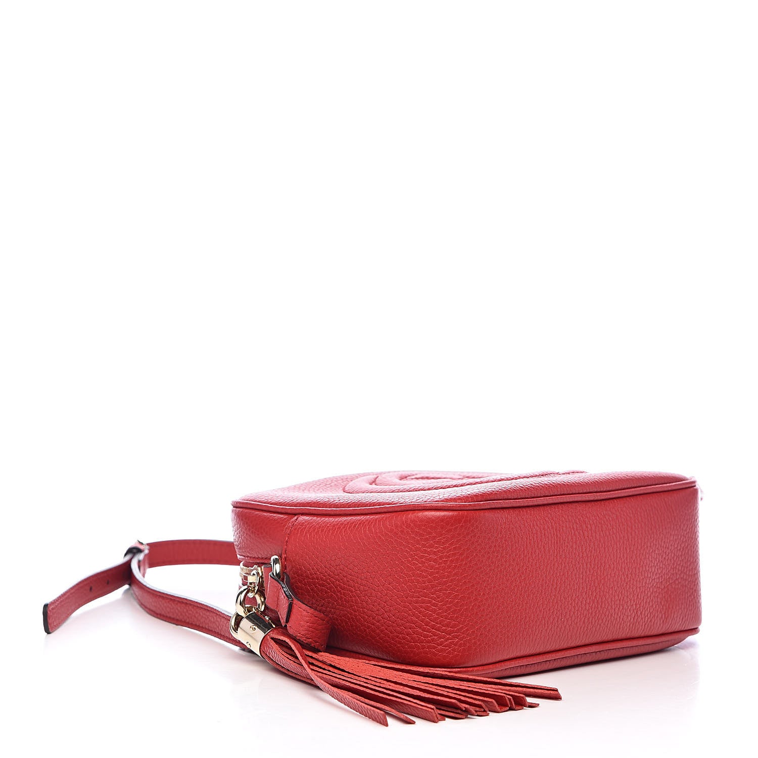 Gucci Pebbled Calfskin Small Soho Disco Bag Tabasco Red 4 of 10