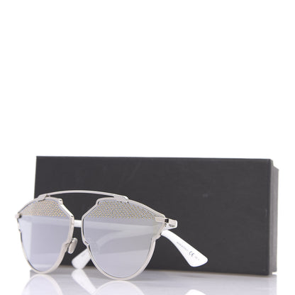 Christian Dior Studded So Real Sunglasses Silver White 9 of 10