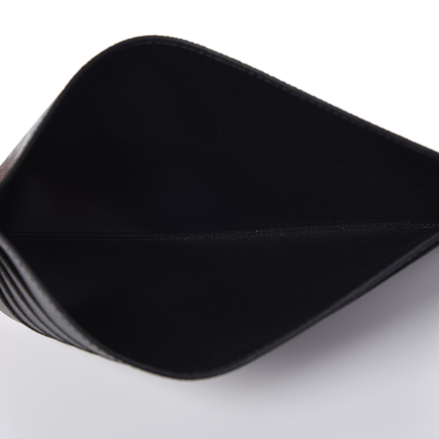 Calfskin Felicie Chain Wallet Card Holder Insert Black