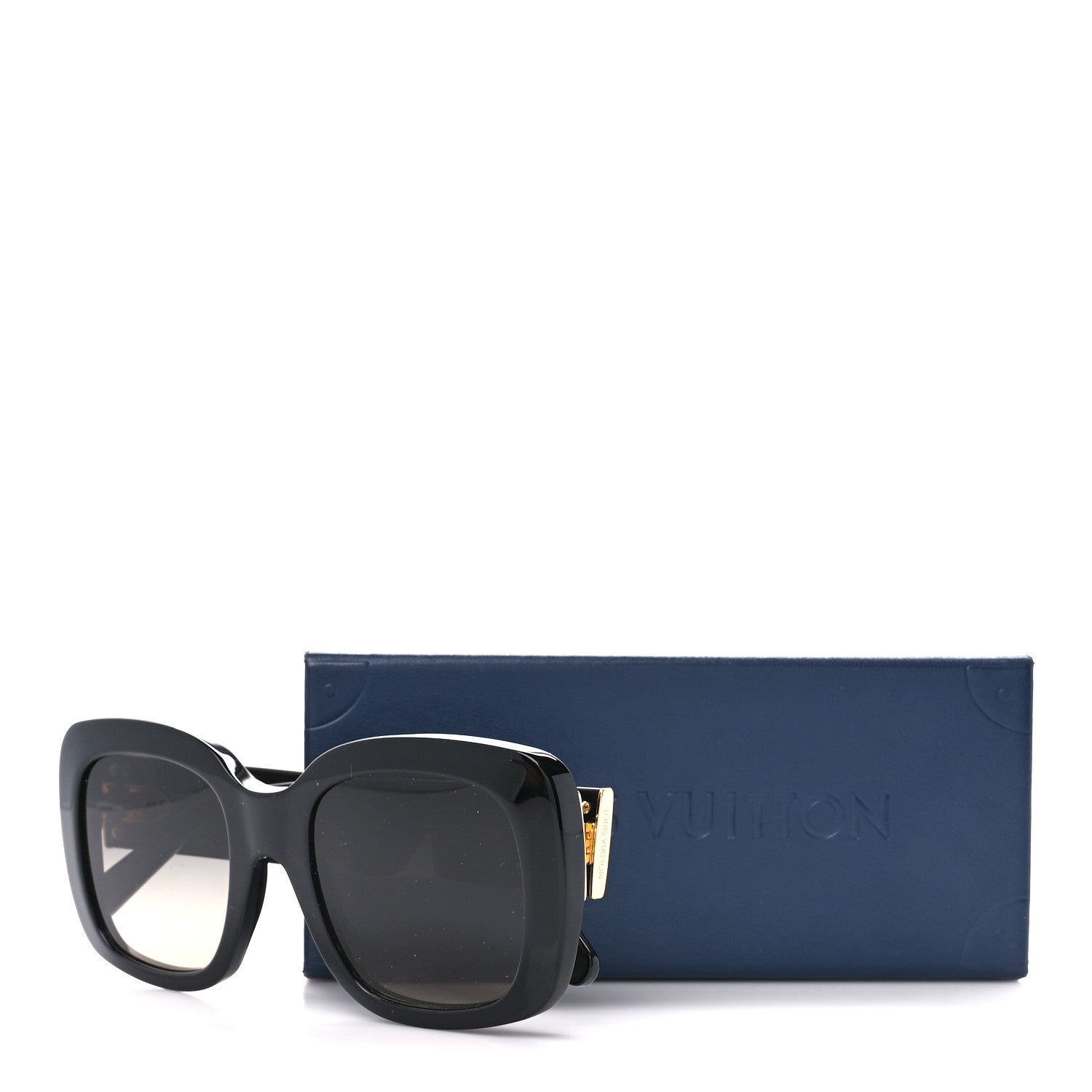 Louis Vuitton Acetate LV Empreinte Square Sunglasses Z1611E Black 10 of 10