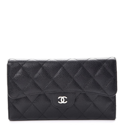 Chanel Caviar Quilted Large Flap Wallet Black 1 of 9