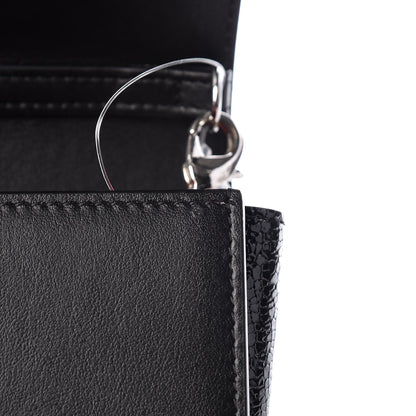Christian Louboutin Calfskin Patent Jurassic Spikes Paloma Clutch Black 7 of 11