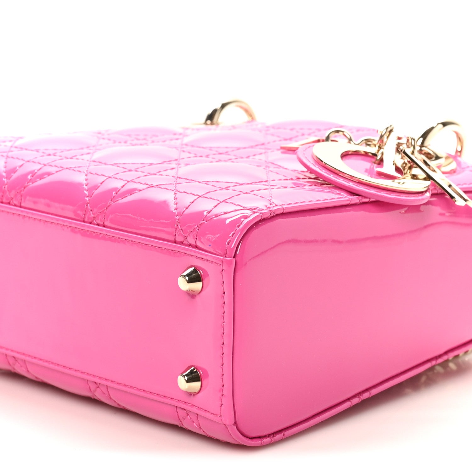 Christian Dior Patent Cannage Mini Lady Dior Pink 9 of 9